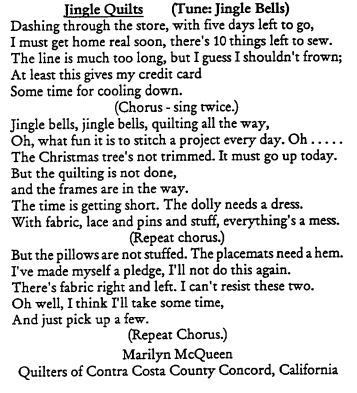 Jingle Bells Quilting all the way